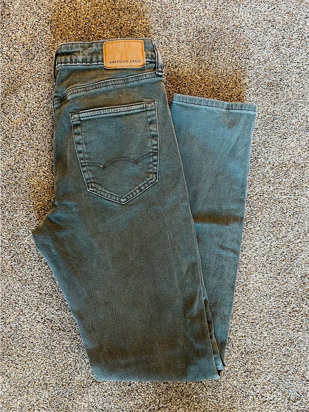 American Eagle Outfitters Men's Slim Straight Jeans in Gray